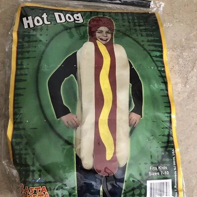 Disfraz de perrito caliente para niños 7-10 Rasta Imposta #974 ligero Purim Dress-up @23 Foto 1 de 4