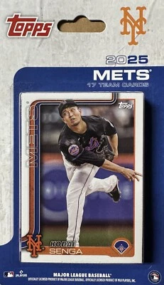 New York Mets 2025 Topps Factory Team Set Alonso Lindor Soto Acuna Rookie Card