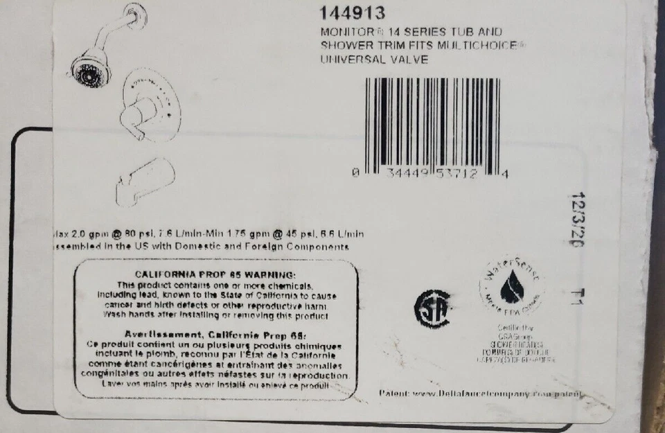 Delta Classic grifo de ducha monomando de 3 rociadores en cromo (válvula incluida) Foto 1 de 1