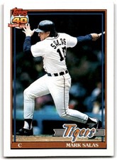 1991 Topps Baseball Card Mark Salas Detroit Tigers #498