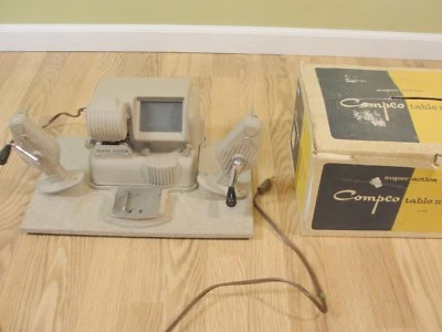 Visor de películas de mesa vintage Super 8 Action Editor Compco Chicago 8 mm 30 vatios Foto 1 de 4