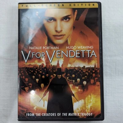 V For Vendetta (DVD Movie, 2006, Full screen) Natalie Portman, Hugo Weaving  - Image 1 of 4