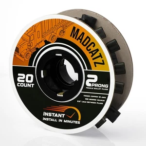 20 Counts 18G Double Female Bullet Plug 2-Prong Wire Harness Roll - 10ft Quic... - Picture 1 of 5