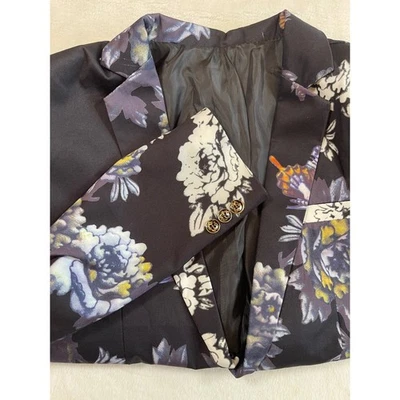 Blazer Estampado Floral Para Hombre Chaqueta Negra Boda Fiesta Baile de graduación Elegante Mediano Foto 1 de 4