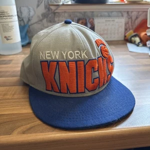 New York Knicks Baseball Cap New Era 59fifty Embroidered Blue Orange Grey Hat - Picture 1 of 16