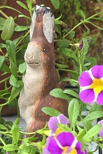 Antique Paper Mache Easter Bunny 4.5" Sitting Rabbit, Most Likely Germany  - Picture 1 of 7