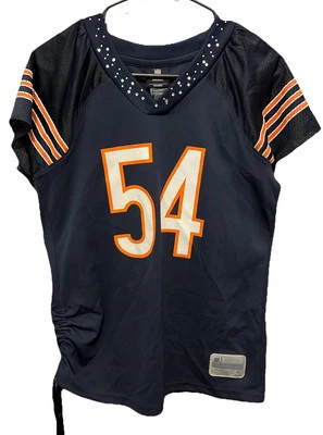 Camiseta feminina Brian Urlacher Chicago Bears NFL Team Apparel. Pequeno. Deslumbrado! - Imagem 1 de 4