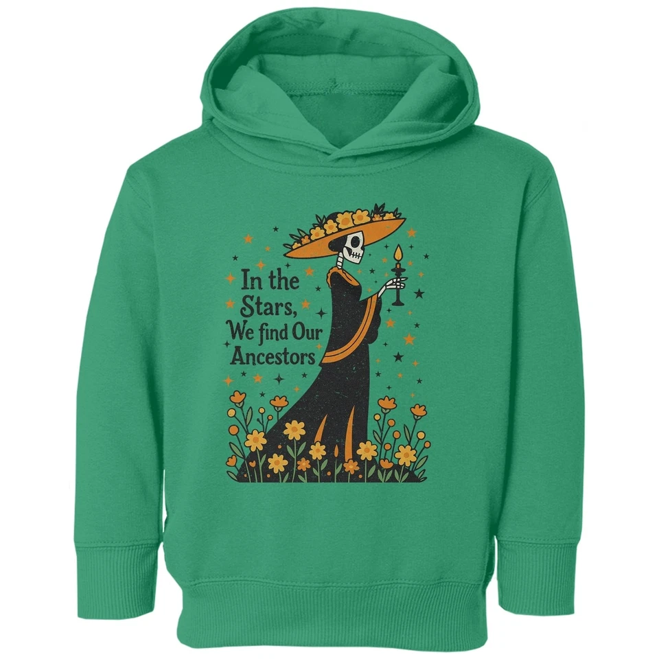 Ancestors In The Stars - Sudadera con capucha floral para niños pequeños Día de los Muertos Foto 1 de 1