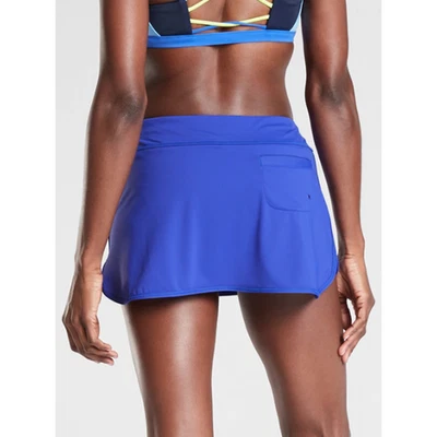 Athleta S yacht blue Tidal Skirt skort swim bathing suit bikini coverup vacation - Image 1 of 4