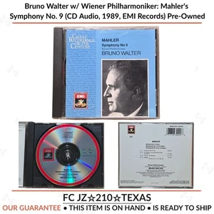 Bruno Walter w/ Wiener Philharmoniker: Mahler's Symphony No. 9 (CD Audio, 1989.. - Picture 1 of 9