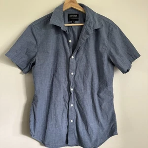 Bonobos Riviera Short Sleeve Men's Shirt Blue Slim Fit Size Med - Picture 1 of 9