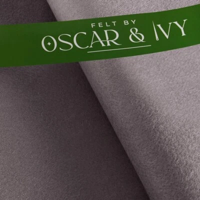 Handicraft Wool/Viscose Felt Fabric Material - Soot Grey - Oscar & Ivy - Image 1 of 3