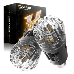2x 3157 Yellow Amber Switchback LED Turn Signal Light Bulbs For Chevy Silverado - Foto 1 di 8