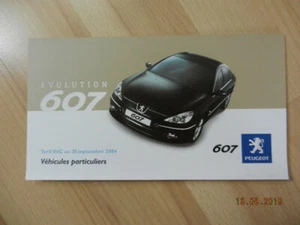 Catalogue tarif 04C au 25/09/2004 PEUGEOT évolution 607 - Imagen 1 de 3