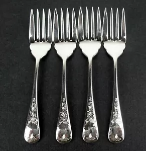 Set 4 Salad Dessert Forks Birks Regency Plate Queen Mary silverplate have lots! - Picture 1 of 3