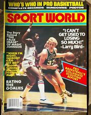 Larry Bird  1981  Sport World Magazine 🔥 No Label Celtics ⭐ Magic Johnson EX/NM