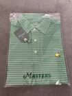 2024 Masters Tech Polo Golf Shirt -Augusta National -Logo Green/white stripe M