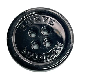 Steve Madden Plastic Black Main Front Flat Replacement Button 1" - Picture 1 of 3