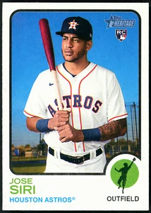 2022 Topps Heritage Baseball Jose Siri Houston Astros RC Base Card #256 - Picture 1 of 1