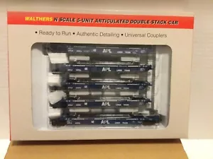 N WALTHERS 932-8103 THRALL 5-UNIT ARTICULATED DOUBLE STACK CAR APL Liner #6000 - Picture 1 of 4