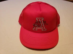 Vtg 80's Arkansas Razorbacks Hat Snapback Mesh Trucker Cap Rare New Condition - Picture 1 of 5
