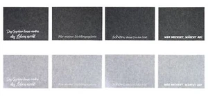 Tischset Platzset Platzdecken Tischuntersetzter Filz Sprüche 45 x 30 cm 8 Stück - Bild 1 von 2