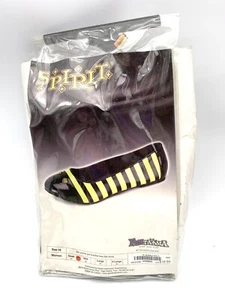 SPIRIT FUNTASMA WOMENS BLACK YELLOW BUMBLE BEE COSTUME STRIPED FLATS SHOES 5 - Picture 1 of 3
