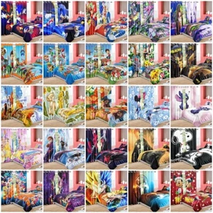 Kids Characters Bedroom Blackout Curtain Duvet Cover Pillowcase Bedding Set Gift - Picture 1 of 41