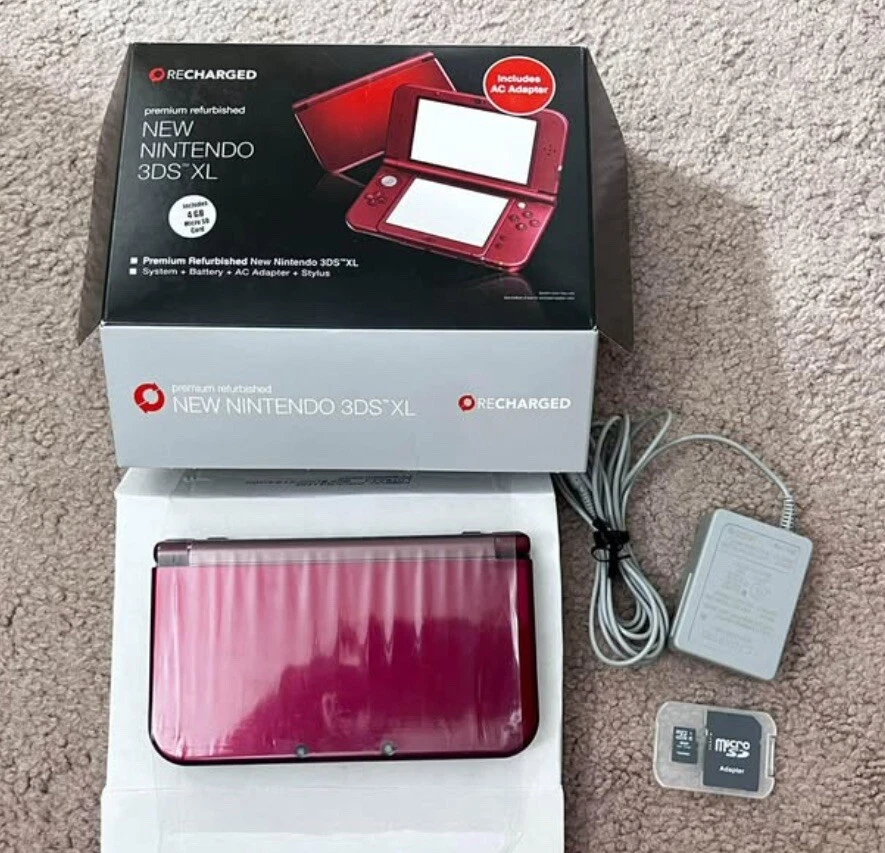 Nuevo Nintendo 3DS XL Rojo Gamestop Certificado Con Tarjeta 32GB y Juegos Pantalla IPS Foto 1 de 1