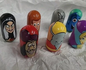 7 Kellogg Disney Beanz Weeble Wobble Hook Tink Dory Woody Dumbo Witch Thumper - Picture 1 of 2