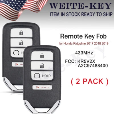 2 llaves inteligentes nuevas para Honda Ridgeline 2017 2018 2019 mando a distancia Prox A2C97488400 Foto 1 de 4