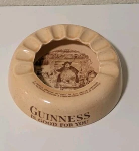 Vtg Guinness Ashtray Ceramic Beer Advertising Good For You Wiltshaw Robinson UK - Picture 1 of 4