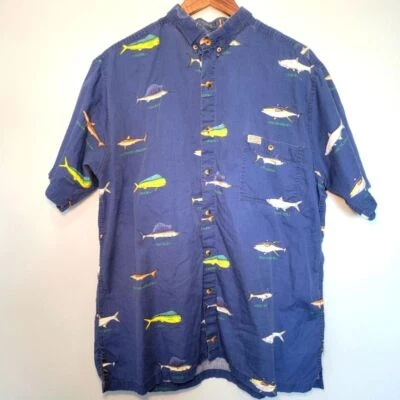 G.P.S. Global Tracking Fishing Shirt Button Down Short Short Sleeve Mens Size XL - Image 1 of 4