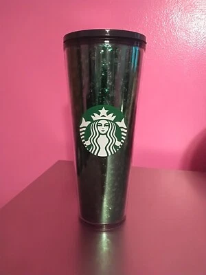 Starbucks new Holiday 2019 Green Glitter Venti 24 oz Tumbler. No Straw - Image 1 of 4
