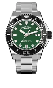 Armand Nicolet JS9 Mens watch, 44 mm Automatic Date, Green dial, 316L Steel brac - Picture 1 of 2