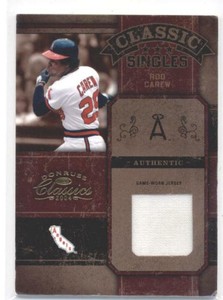 2004 Donruss Classics Classic Singles Jersey #29 Rod Carew Angels NM-MT (Memorab