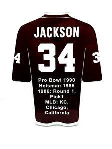 Las Vegas Raiders Bo Jackson jersey lapel pin-JUMBO Size-Classic R4L-You know BO - Picture 1 of 1