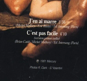 CD JOHNNY HALLYDAY ╪ version PROMO de "PAS FACILE" ╪ ( 45t. Réplica de 1981 ) - Imagen 1 de 2