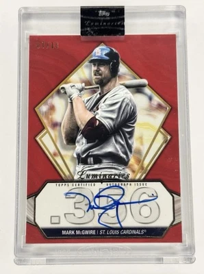 2022 Topps Luminaries Mark McGwire Auto /10 Hit Kings Cardinals - Image 1 of 2