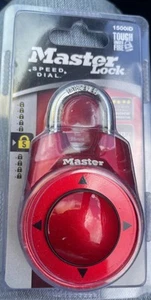Master Lock 1500ID Speed Dial Combination Lock Red New - Picture 1 of 5