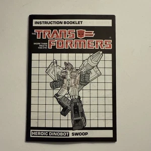 Swoop Action Figure Instruction Manual Booklet 1985 Hasbro G1 Transformers - Picture 1 of 4