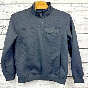 Felpa Pullover Uomo Trapuntata Manica Lunga Stand Collare Pile [Taglia XL] - Foto 1 di 7