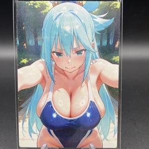 Aqua Anime Waifu Card Doujin ACG Goddess Holo - Picture 1 of 4