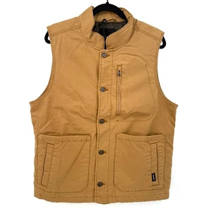 NWT prAna Mens Trembly Insulated Vest Button Closure Zip Pockets Brown Size M - Picture 1 of 9