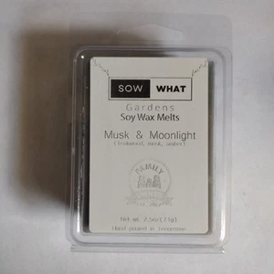 Musk & Moonlight 2.5oz Hand Poured Wax Melts Sow What Gardens FREE SHIPPING - Picture 1 of 3