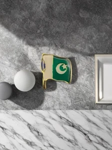 Pakistan Flag Pin Badge BUY 1 GET 1 FREE Kids & Adults, Great for Shirts,Unisex - Picture 1 of 7