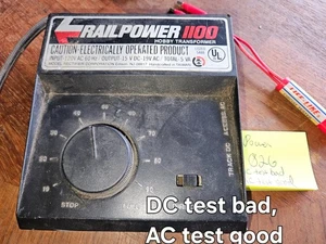 RAILPOWER 1100 TRANSFORMER, DC GOOD, AC BAD - SEE PHOTO - Picture 1 of 2