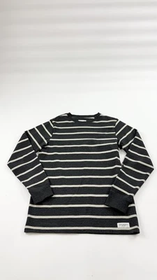 Saturdays Surf NYC Shirt Mens Medium Gray White Striped Long Sleeve Heavyweight - Image 1 of 4