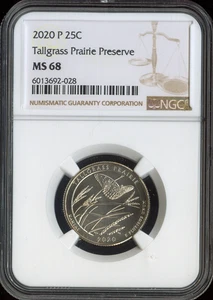 2020 Tallgrass Quarter NGC MS68 Holiday Sale 🎁 - Picture 1 of 2