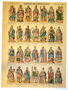 IMAGE D'EPINAL ROI REINE DE FRANCE  N°1398 IMAGERIE PELLERIN ANCIENNE MILITAIRE  - Picture 1 of 1